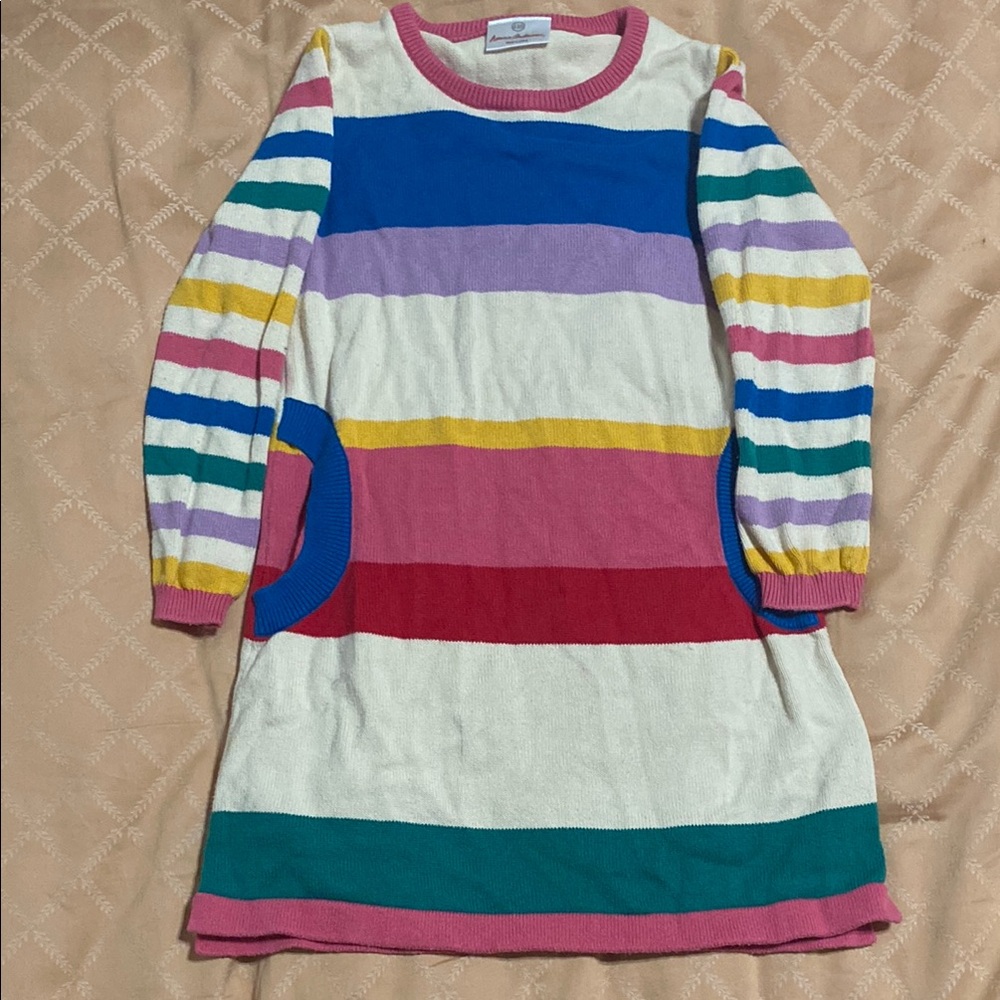 Colorful Striped Kids Dress